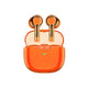 Recci REP-W50 Şeffaf Tasarım Hi-Fi Ses Kaliteli Bluetooth v5.3 Amber Serisi Kulak İçi Kulaklık Turuncu