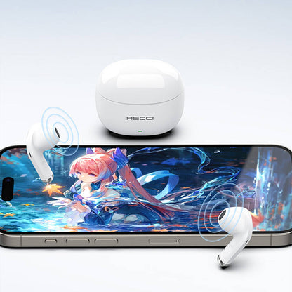 Recci REP-W81 Melody Serisi Hi-Fi Ses Kaliteli TWS Kulak İçi Bluetooth v5.3 Kulaklık Beyaz