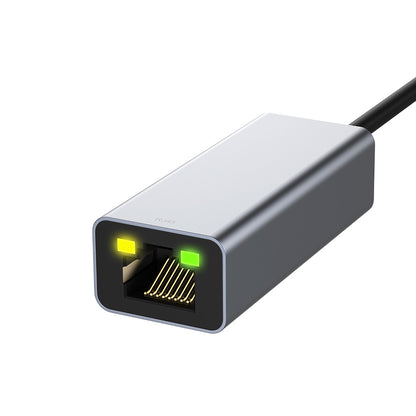 Recci RH10 RJ45 to Type-C Ethernet Dönüştürücü Kablo 100Mbps 80mm Gri