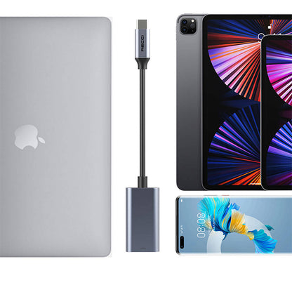 Recci RH11 HDMI to Type-C Dönüştürücü Kablo Gri