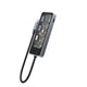 Recci RH16 Type-C to Type-C PD100W + USB3.0 + HDMI + Type-C Bağlantılı 5in1 Hub Gri