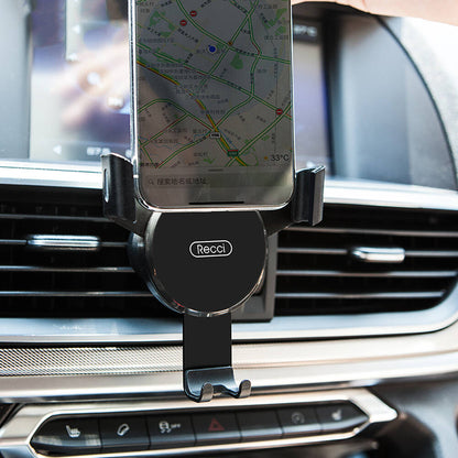 Recci RHO-C05 Kaydırmaz Tasarımlı 360 Derece Dönebilen Başlıklı Araç Telefon Tutucu Siyah