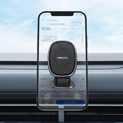 Recci RHO-C18 Güçlü Magnetik 360 Derece Dönebilen Düz Zemin Araç Telefon Tutucu Siyah
