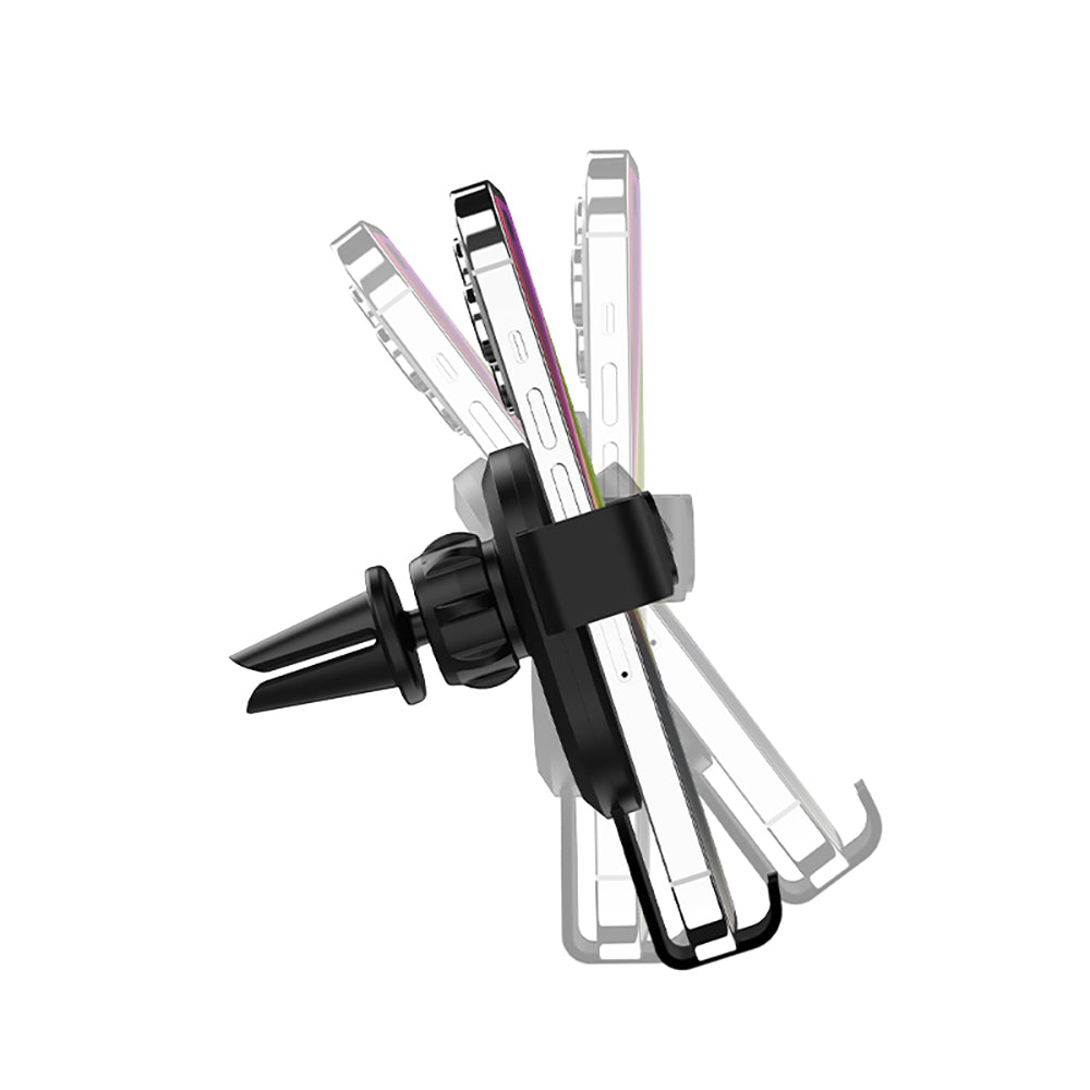 Recci RHO-C26 360 Dönebilen Havalandırma Tasarım Araç Telefon Tutucu Siyah