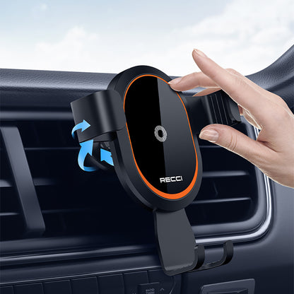 Recci RHO-C26 360 Dönebilen Havalandırma Tasarım Araç Telefon Tutucu Siyah