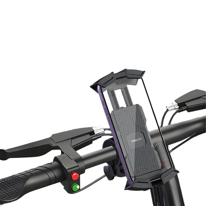 Recci RHO-C33 360° Derece Dönebilen Ayarlanabilir Motosiklet ve Bisiklet Telefon Tutucu Siyah