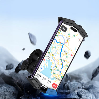 Recci RHO-C33 360° Derece Dönebilen Ayarlanabilir Motosiklet ve Bisiklet Telefon Tutucu Siyah