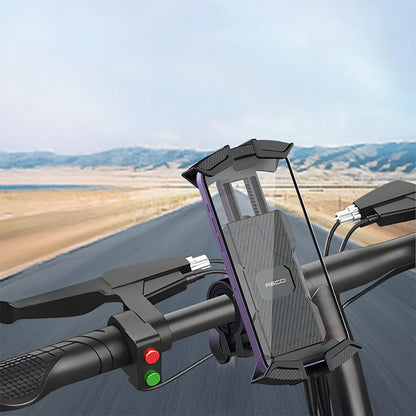Recci RHO-C33 360° Derece Dönebilen Ayarlanabilir Motosiklet ve Bisiklet Telefon Tutucu Siyah