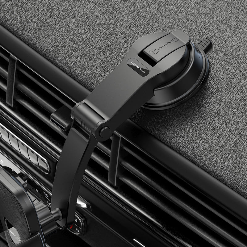 Recci RHO-C39 360 Derece Dönebilen Vantuzlu Araç İçi Telefon Tutucu Siyah