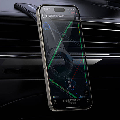 Recci RHO-C40 Magnetik M-safe Uyumlu Bükülebilen Eğimli ve Düz Zemin Araç Telefon Tutucu Siyah