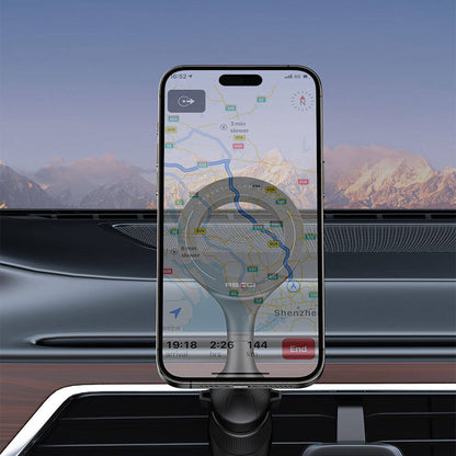 Recci RHO-C42 M-safe Magnetik 360° Dönebilen Havalandırma Tasarım Araç Telefon Tutucu Siyah