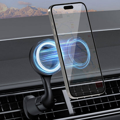 Recci RHO-C42 M-safe Magnetik 360° Dönebilen Havalandırma Tasarım Araç Telefon Tutucu Siyah