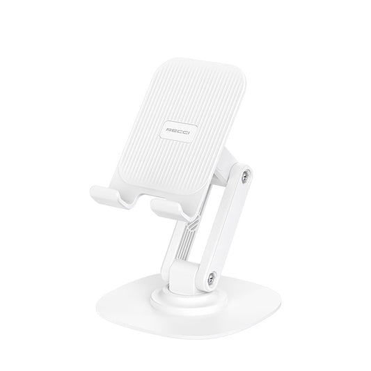 Recci RHO-M20 Ayarlanabilir Katlanabilir 360° Dönebilen Telefon ve Tablet Standı Beyaz