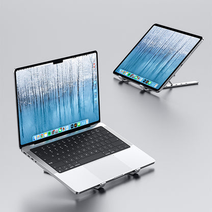 Recci RHO-M21 Çok Fonksiyonlu 5 Kademeli Ayarlanabilir Dizüstü Laptop Standı Gümüş