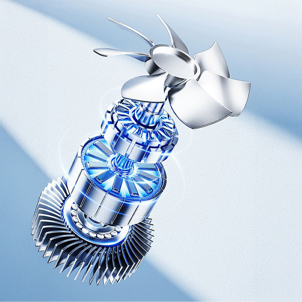 Recci RLS-F07 Dijital LED Göstergeli 6 Kademeli Mini Soğutucu El Fanı Beyaz