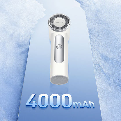 Recci RLS-F07 Dijital LED Göstergeli 6 Kademeli Mini Soğutucu El Fanı Beyaz