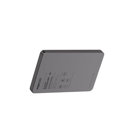 Recci RP33 PD 20W Ultra İnce Led Göstergeli Hızlı Şarj Özellikli Wireless Powerbank 15W 5000mAh Gold
