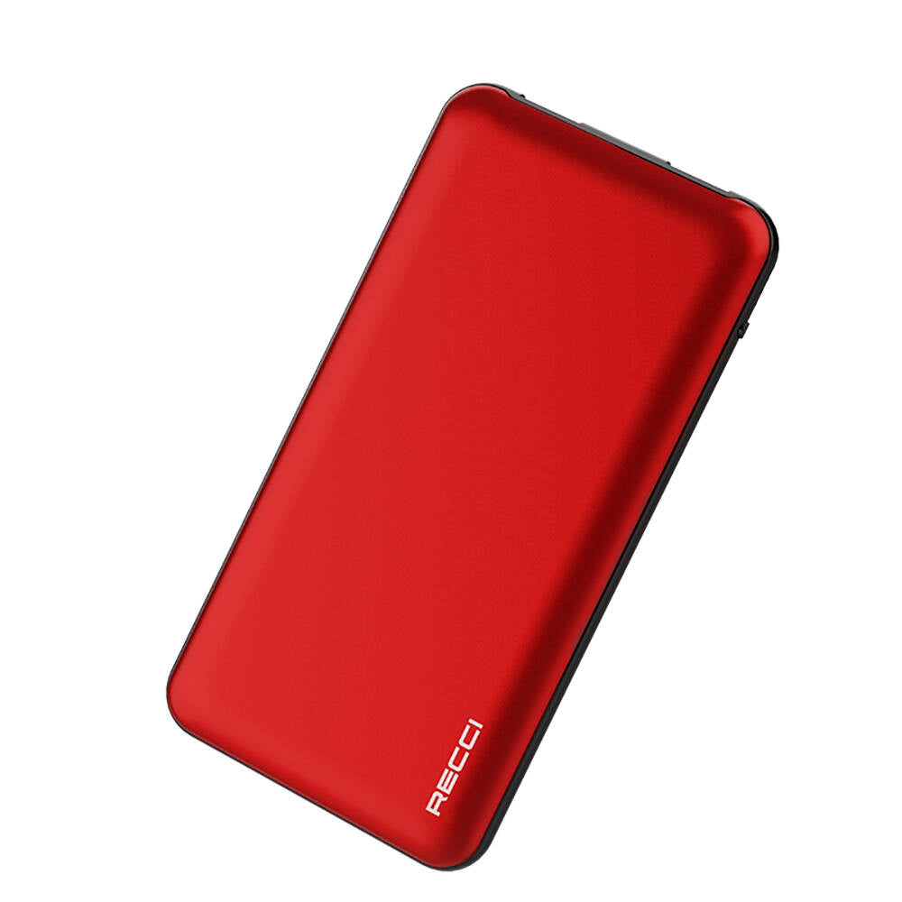 Recci RPB-P05 Greeny Serisi LED Işık Göstergeli Hızlı Şarj Özellikli Taşınabilir Powerbank 22.5W 10000mAh Yeşil