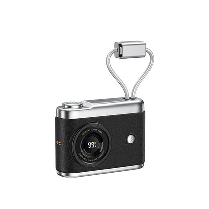 Recci RPB-P66 PD 20W Hızlı Şarj Özellikli Type-C & lightning Kablolu Powerbank 22.5W 10.000mAh Siyah