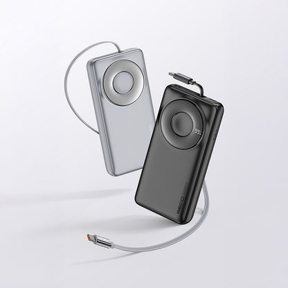 Recci RPB-P72 Hızlı Şarj Özellikli Type-C Kablolu Powerbank 65W 20.000mAh Siyah