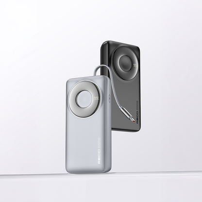Recci RPB-P72 Hızlı Şarj Özellikli Type-C Kablolu Powerbank 65W 20.000mAh Siyah