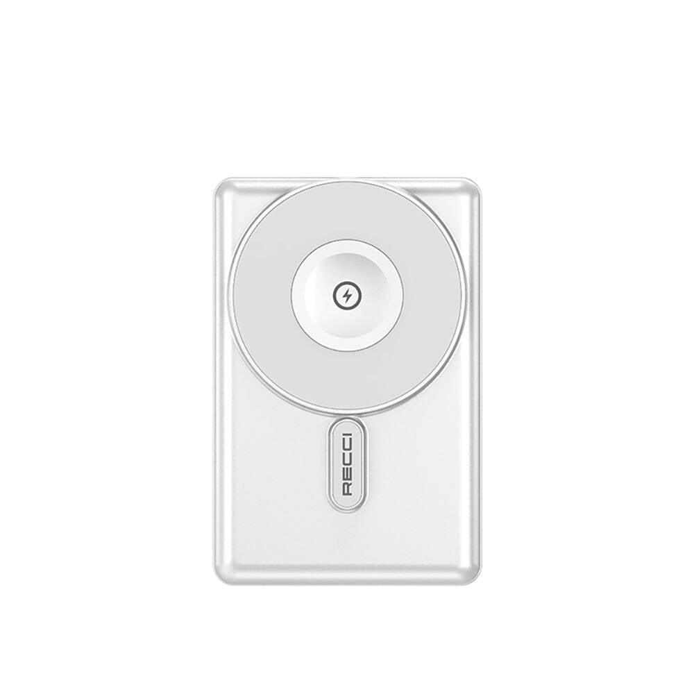 Recci RPB-W19 Standlı M-safe Şarj Özellikli Powerbank 10.000mAh Beyaz