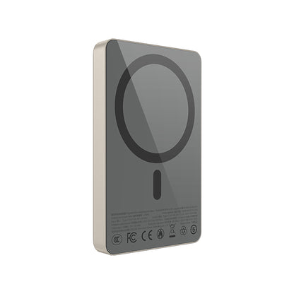 Recci RPB-W36 Ultra İnce PD 20W Hızlı Şarj Özellikli Wireless Powerbank 15W 10000mAh Gri