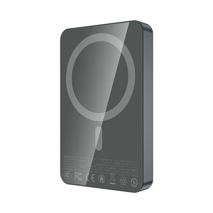 Recci RPB-W36 Ultra İnce PD 20W Hızlı Şarj Özellikli Wireless Powerbank 15W 10000mAh Gri