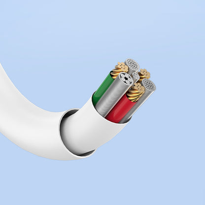 Recci RS11C Swift Serisi USB-A to Type-C 3A Hızlı Şarj Özellikli Data ve Şarj Kablosu 1M Beyaz