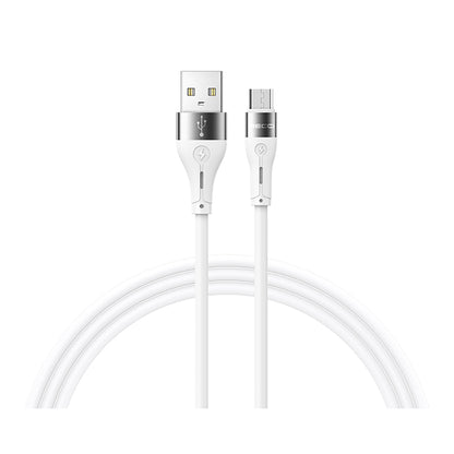 Recci RS11M Swift Serisi USB-A to Micro 2.4A Hızlı Şarj Özellikli Data ve Şarj Kablosu 1M Beyaz