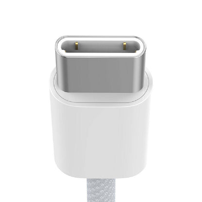 Recci RS15CC Nature Serisi 60W Hızlı Şarj Özellikli Type-C To Type-C PD Kablo 2M Beyaz