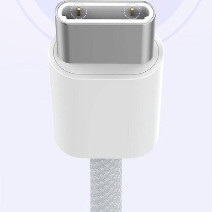 Recci RS15CC Nature Serisi 60W Hızlı Şarj Özellikli Type-C To Type-C PD Kablo 2M Beyaz