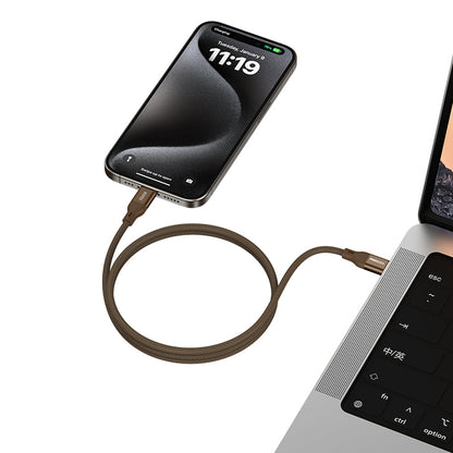 Recci RS23CC Magnetic Serisi Type-C to Type-C PD 65W Hızlı Şarj Özellikli Data ve Şarj Kablosu 1M Desert Gold