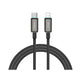 Recci RS42CL Lamp Display Serisi Type-C to Lightning PD 30W Hızlı Şarj Özellikli Data ve Şarj Kablosu 1.5M Siyah