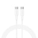 Recci RS46CC Type-C to Type-C PD 65W Hızlı Şarj Özellikli Data ve Şarj Kablosu 1.2M Beyaz