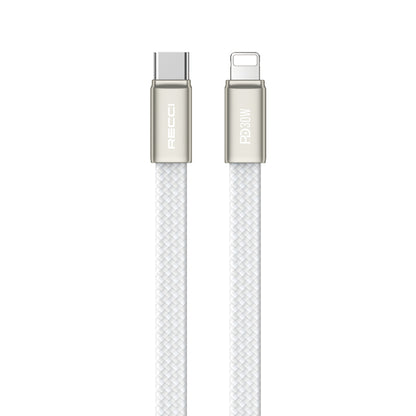 Recci RS55CL Type-C to Lightning PD Hızlı Şarj Özellikli Data ve Şarj Kablosu 30W 1M