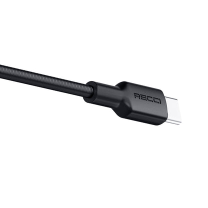 Recci RS56CC Type-C to Type-C PD Hızlı Şarj Özellikli Data ve Şarj Kablosu 100W 1.2M Beyaz