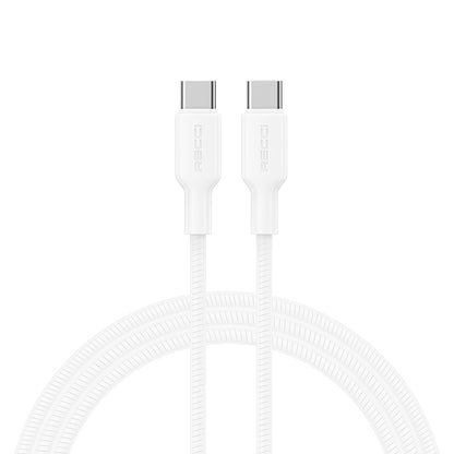 Recci RS56CC Type-C to Type-C PD Hızlı Şarj Özellikli Data ve Şarj Kablosu 100W 1.2M Beyaz