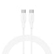 Recci RS56CC Type-C to Type-C PD Hızlı Şarj Özellikli Data ve Şarj Kablosu 100W 1.2M Beyaz