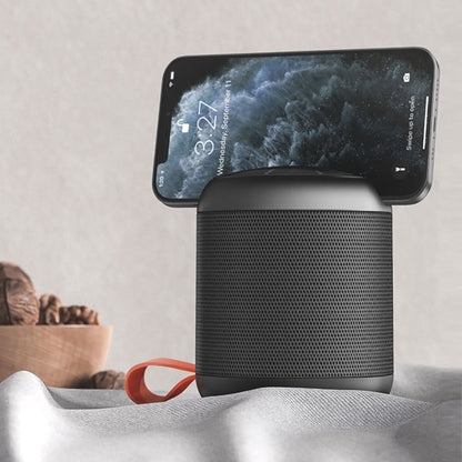 Recci RSK-W09 Mozart Serisi Hi-Fi Askılı Telefon Tutuculu Wireless Bluetooth 5.0 Speaker Hoparlör 1200mAh Siyah