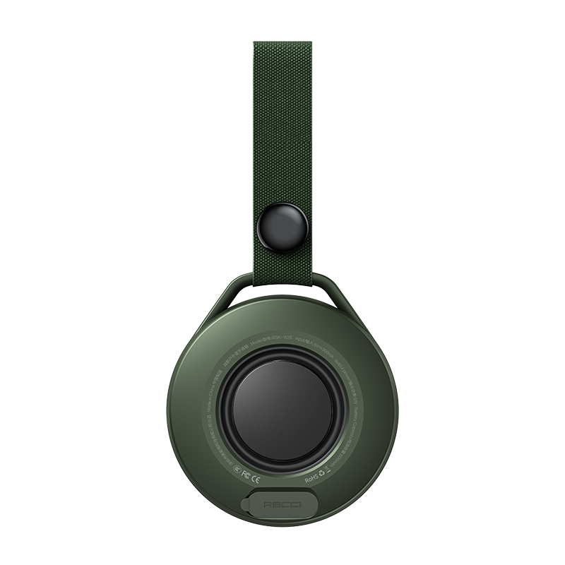 Recci RSK-W26 Battle Serisi Hi-Fi Askılı Wireless Bluetooth 5.3 Speaker Hoparlör 600mAh Koyu Yeşil