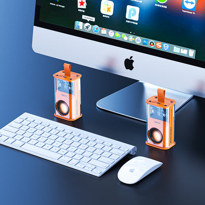 Recci RSK-W30 Mars Serisi Hi-Fi RGB Işıklı Wireless Bluetooth 5.3 Speaker Hoparlör 500mAh Siyah