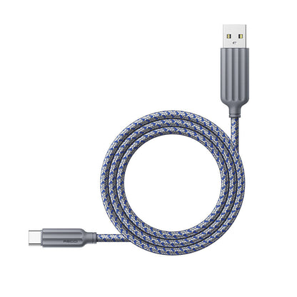 Recci RTC-N23C 3A Hızlı Şarj Özellikli Type-C to USB-A Kablo 1M Mavi
