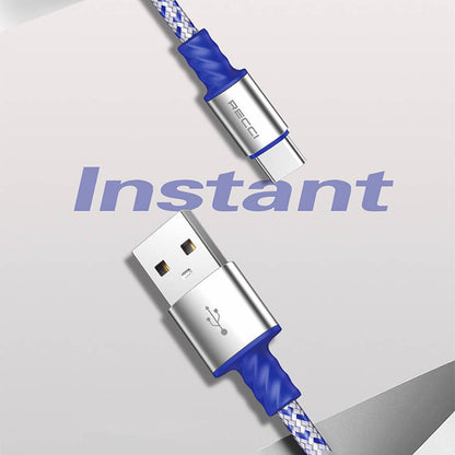 Recci RTC-N33C Instant Serisi USB-A to Type-C 3A Hızlı Şarj Özellikli Şarj ve Data Kablosu 2M Gümüş