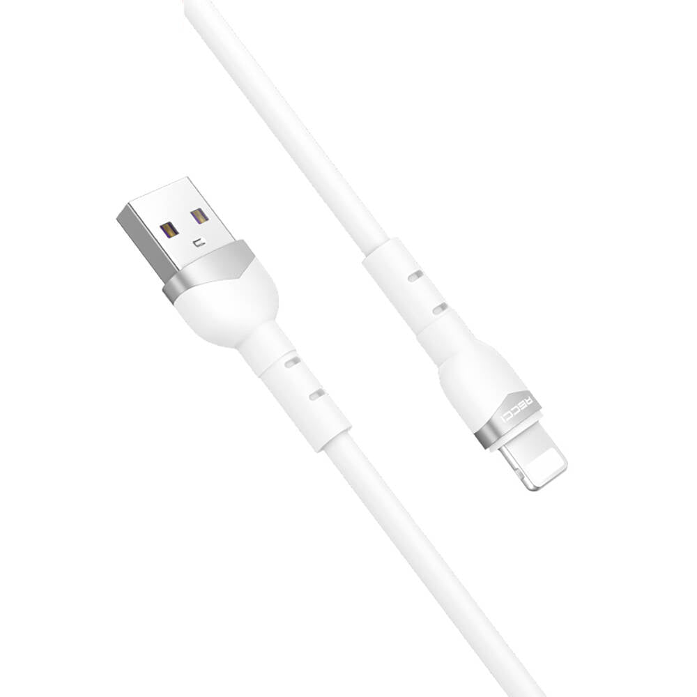 Recci RTC-N35L Hızlı Şarj Özellikli 100cm Lightning to USB-A Kablo Beyaz