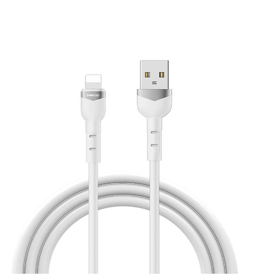 Recci RTC-N35L Hızlı Şarj Özellikli 100cm Lightning to USB-A Kablo Beyaz