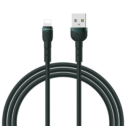 Recci RTC-N35L Hızlı Şarj Özellikli 100cm Lightning to USB-A Kablo Yeşil