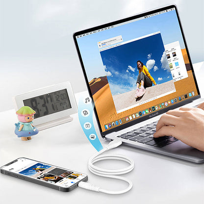 Recci RTC-P09CL Silicone Serisi 20W Hızlı Şarj Özellikli Type-C To Lightning PD Kablo 1.5M Beyaz