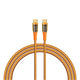 Recci RTC-P19CC Amber Serisi Type-C to Type-C PD 100W Şeffaf Tasarım Şarj ve Data Kablosu 1.5M Turuncu