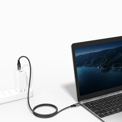 Recci RTC-P21CCPD Ghost Serisi 100W Hızlı Şarj Özellikli Type-C To Type-C PD Kablo 1.2M Siyah